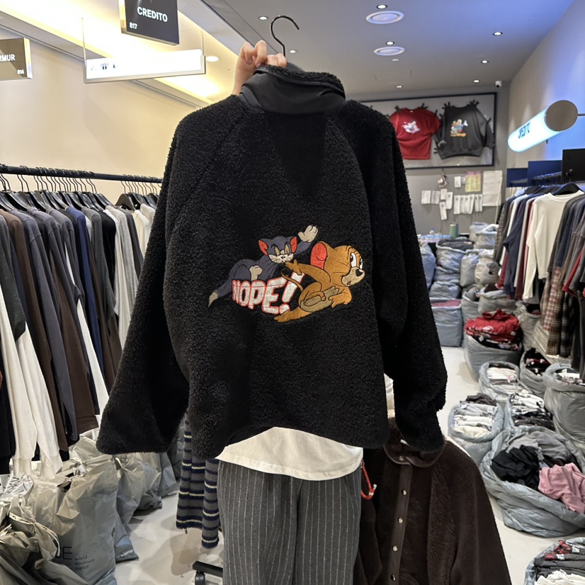 CREDITO東大門㊣直郵女裝新品熱賣休閑推薦人氣夾克連帽衫毛絨CREDITO夾克