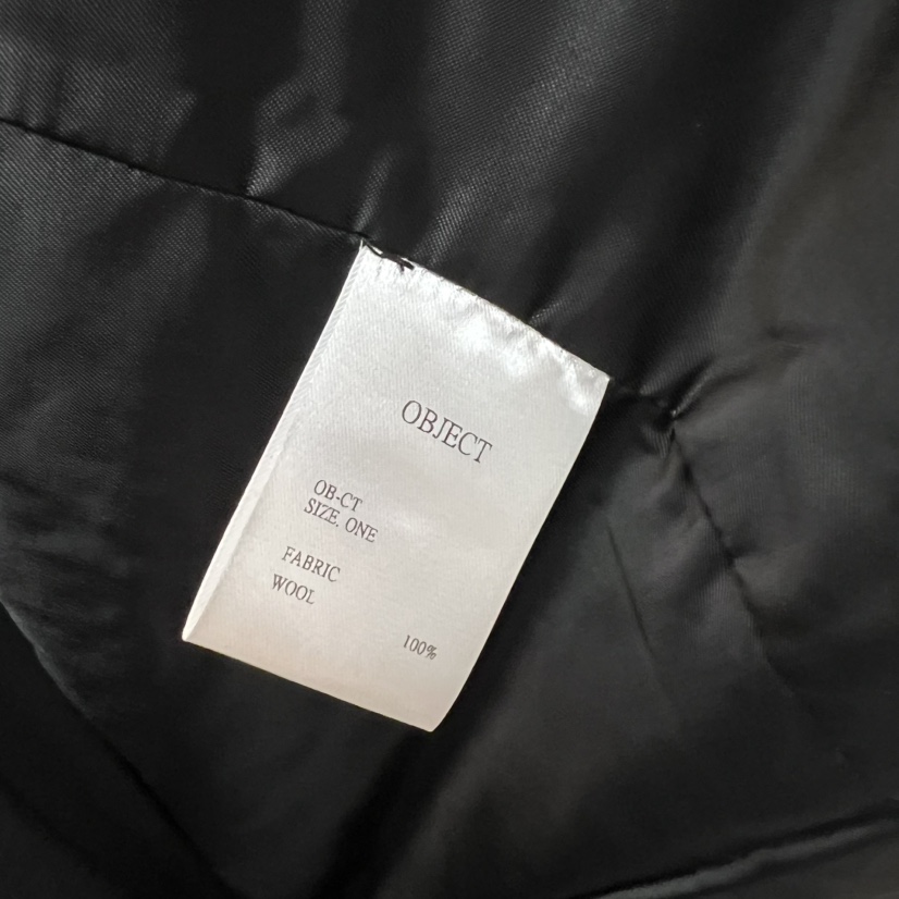 OBJECT東大門㊣代購女士新款職業時尚真品短款大衣含腰帶羊駝OBJECT短款大衣