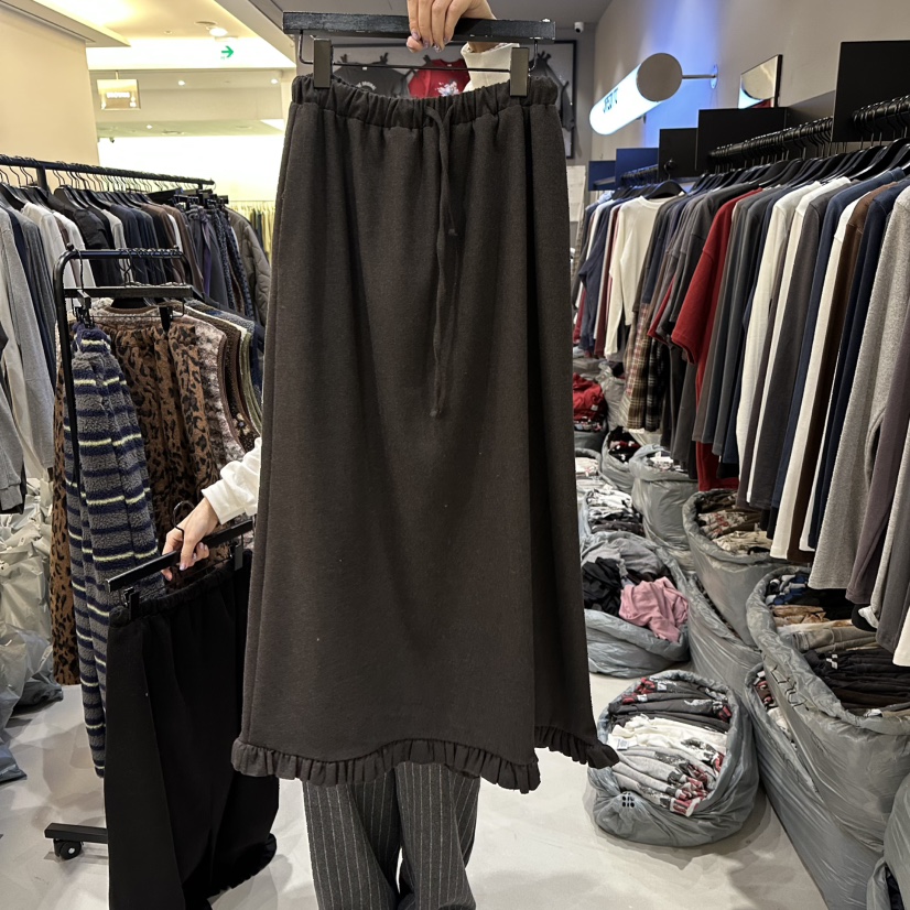 CREDITO韓國代購㊣女裝新品職業時尚真品熱賣推薦25秋冬長裙羊毛CREDITO長裙