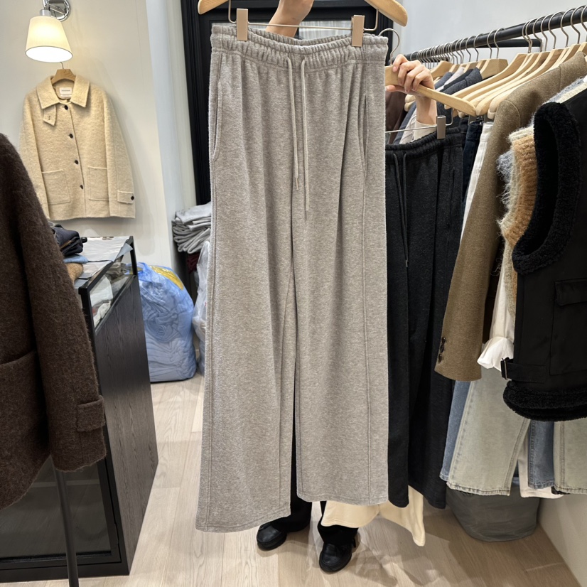 NOTTINGHAM東大門㊣直郵女裝新款人氣真品休閑褲毛圈布保暖NOTTINGHAM休閑褲圖色2