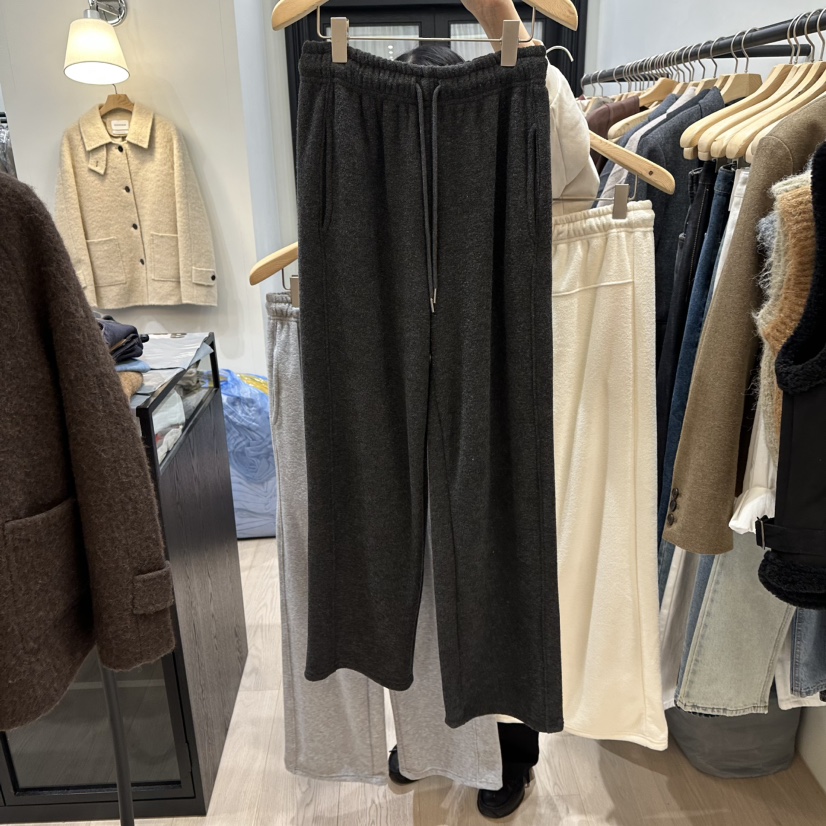 NOTTINGHAM東大門㊣直郵女裝新款人氣真品休閑褲毛圈布保暖NOTTINGHAM休閑褲圖色3