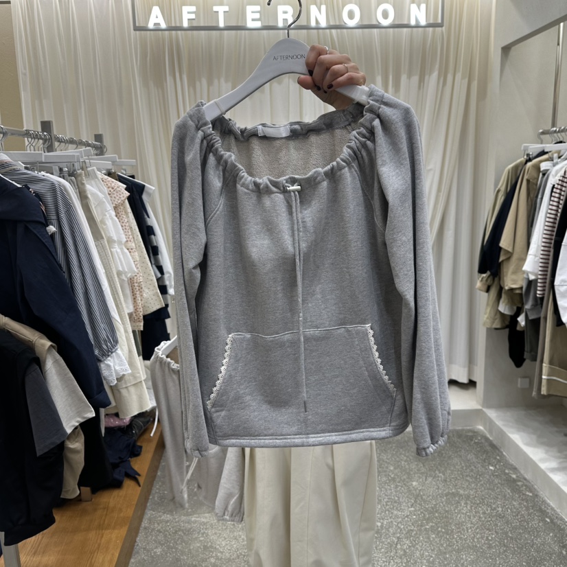 AFTERNOON韓國代購㊣女士新款人氣熱賣時尚休閑推薦職業衛衣AFTERNOON衛衣圖色2