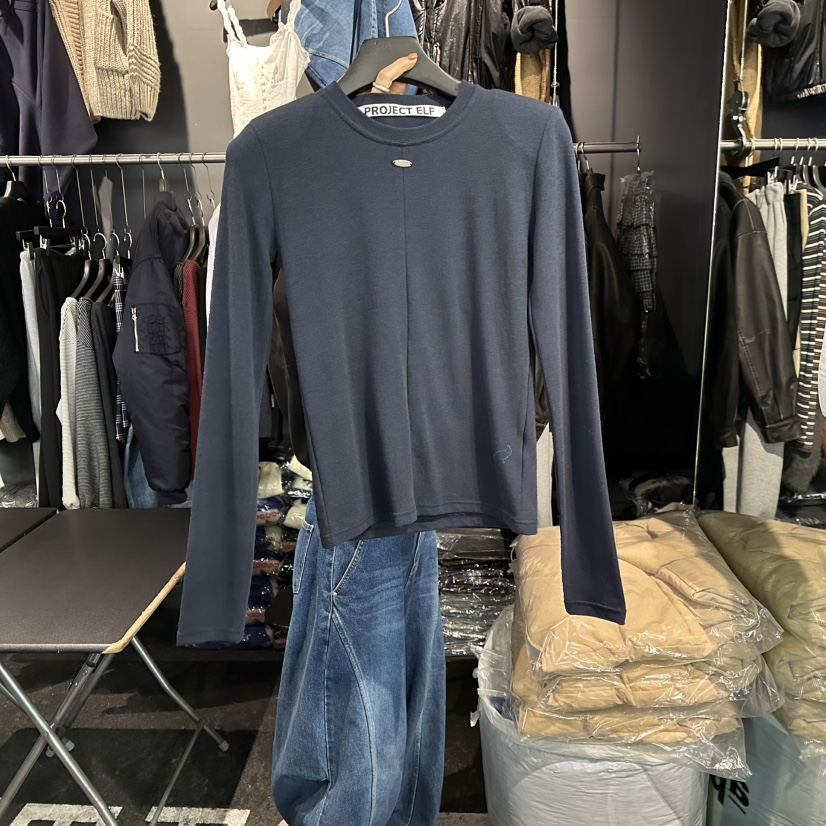 ELF-L韓國直郵㊣女裝新款真品休閑熱賣時尚25秋冬推薦長袖T恤PROJECT ELF/ELF-L長袖T恤圖色3