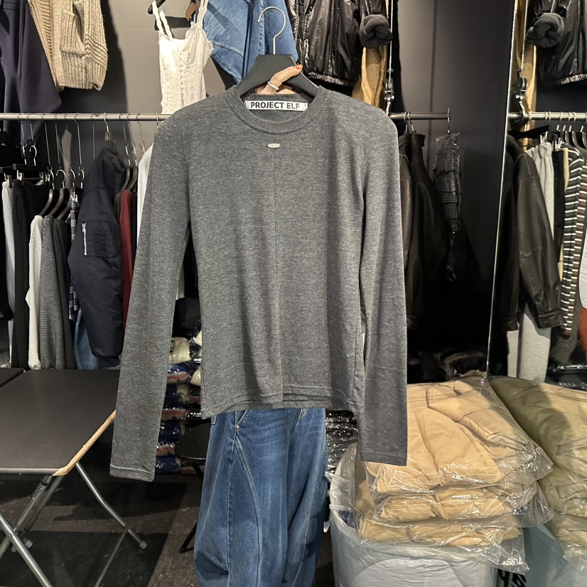 ELF-L韓國直郵㊣女裝新款真品休閑熱賣時尚25秋冬推薦長袖T恤PROJECT ELF/ELF-L長袖T恤圖色4