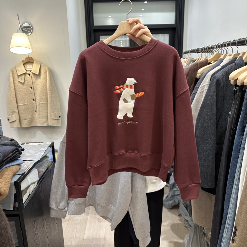 NOTTINGHAM東大門㊣實拍女士新品25秋冬職業人氣推薦衛衣加絨NOTTINGHAM衛衣圖色2