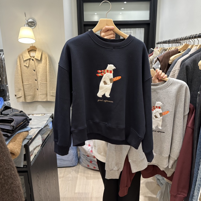 NOTTINGHAM東大門㊣實拍女士新品25秋冬職業人氣推薦衛衣加絨NOTTINGHAM衛衣圖色3