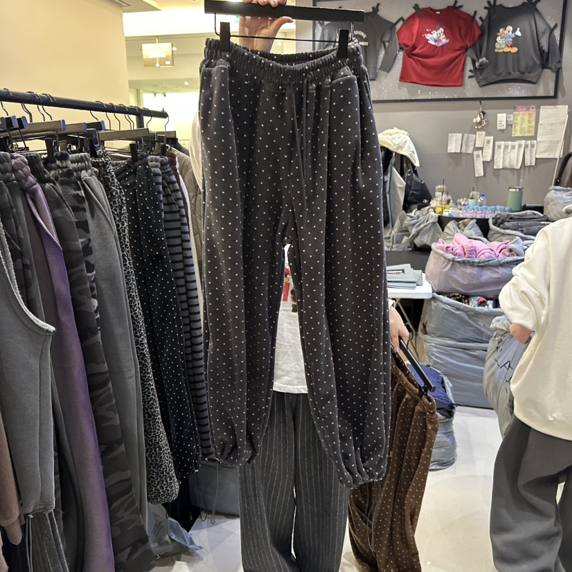 CREDITO韓國代購㊣女士新款推薦時尚25秋冬真品熱賣人氣休閑褲CREDITO休閑褲圖色2墨色