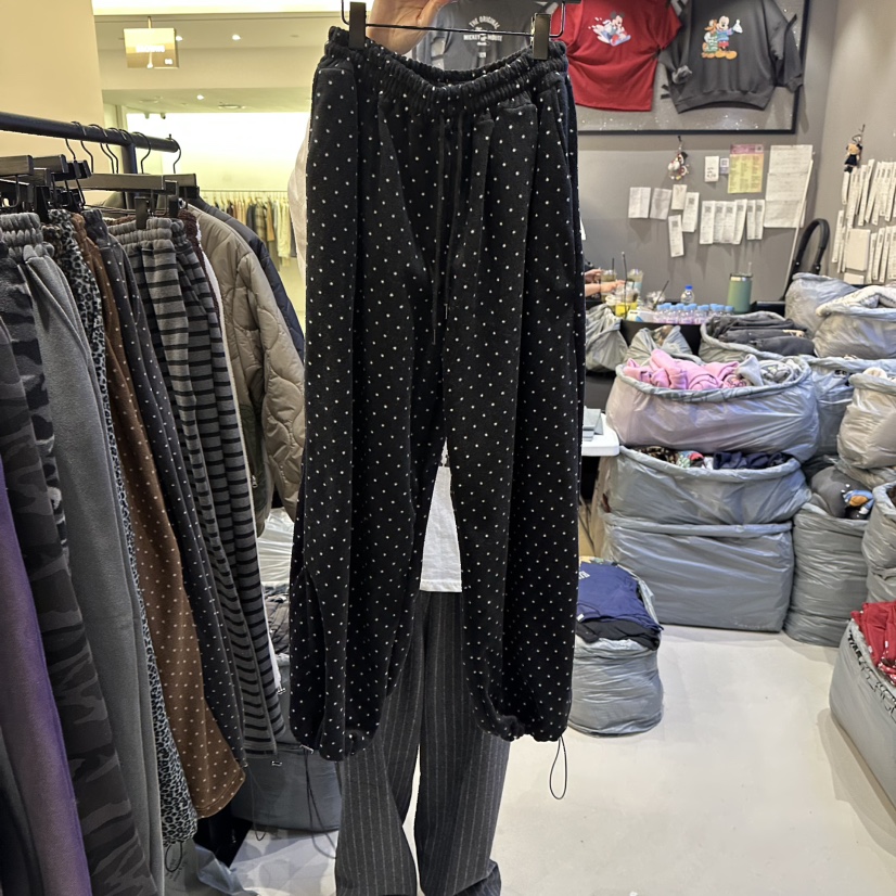 CREDITO韓國代購㊣女士新款推薦時尚25秋冬真品熱賣人氣休閑褲CREDITO休閑褲圖色3黑色