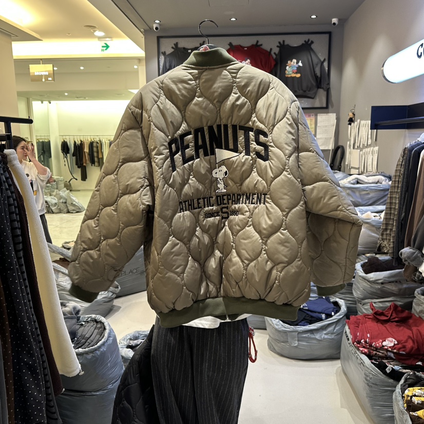 CREDITO韓國代購㊣女裝新品熱賣人氣推薦25秋冬短款棉服史努比棉CREDITO短款棉服