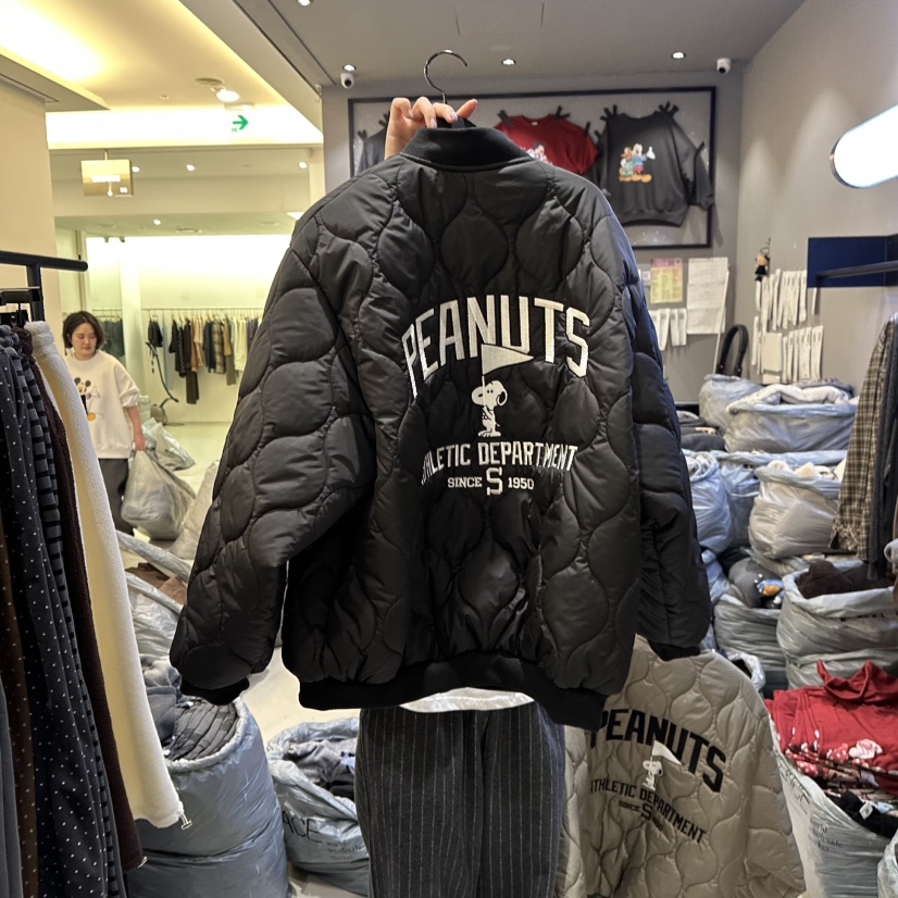 CREDITO韓國代購㊣女裝新品熱賣人氣推薦25秋冬短款棉服史努比棉CREDITO短款棉服