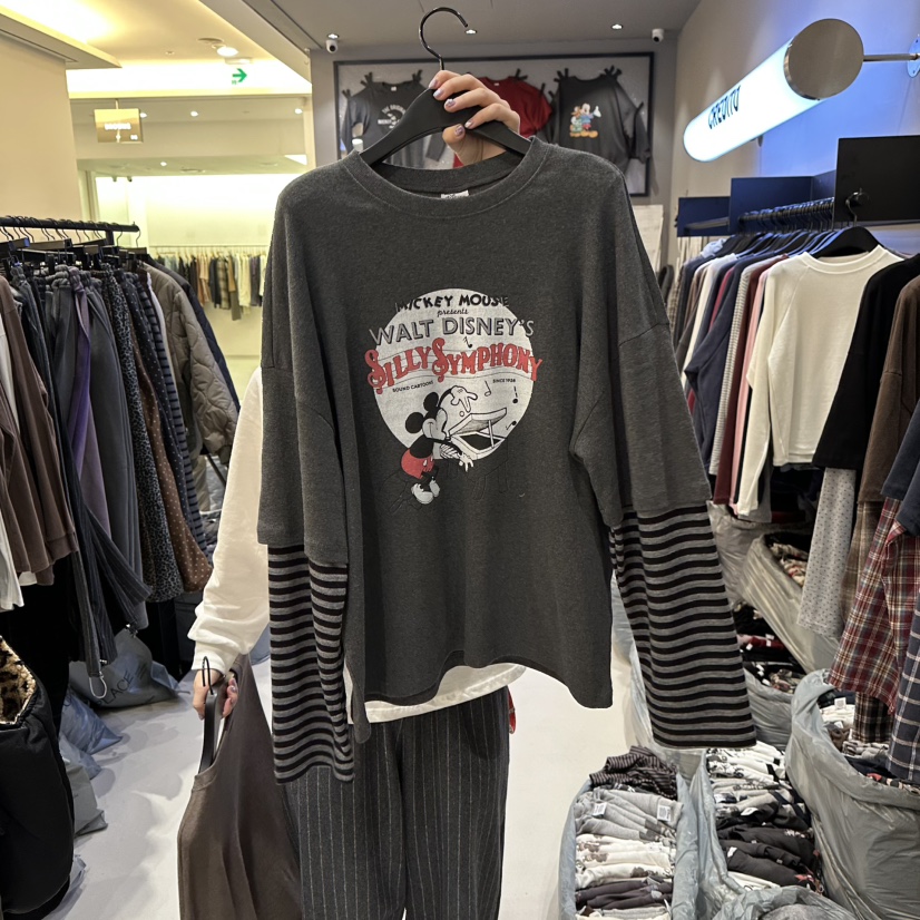 CREDITO韓國代購㊣女裝新品時尚真品人氣職業25秋冬長袖T恤CREDITO長袖T恤圖色2