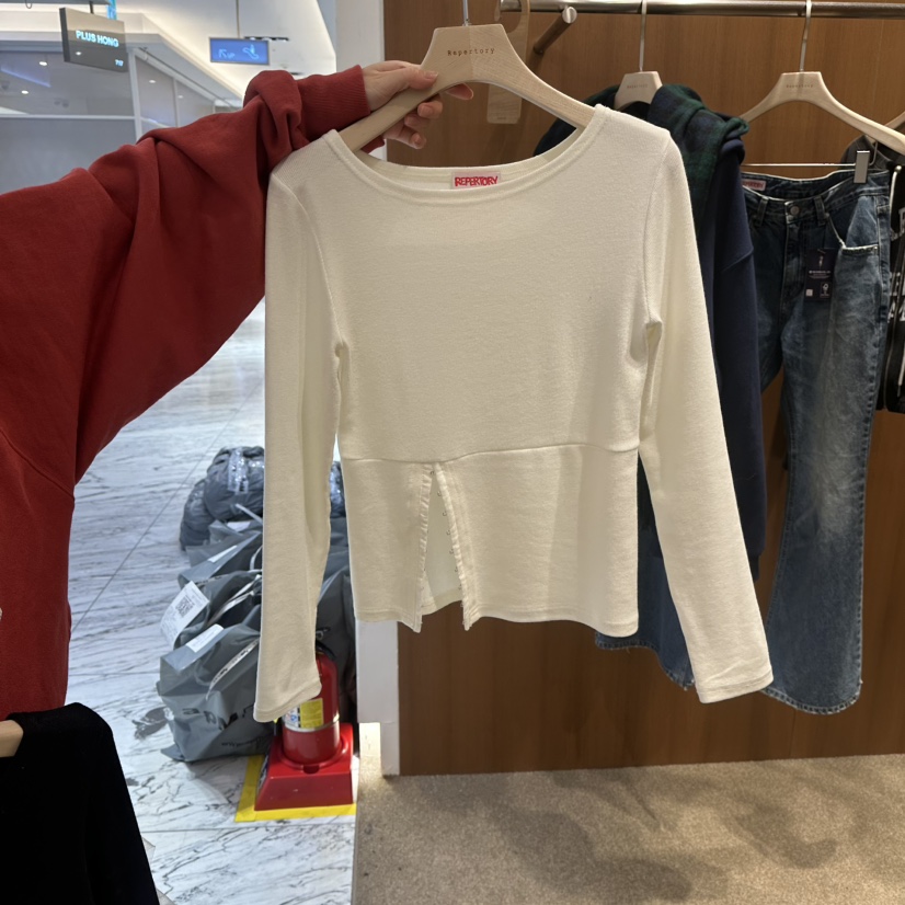 REPERTORY韓國直郵㊣女士新款熱賣推薦人氣休閑職業長袖T恤REPERTORY長袖T恤