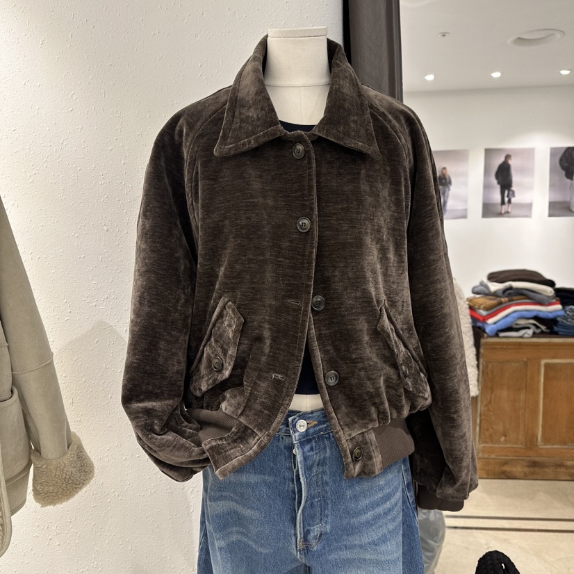 ACKER韓國代購㊣女士新款職業休閑時尚25秋冬熱賣推薦夾克絲絨ACKER夾克