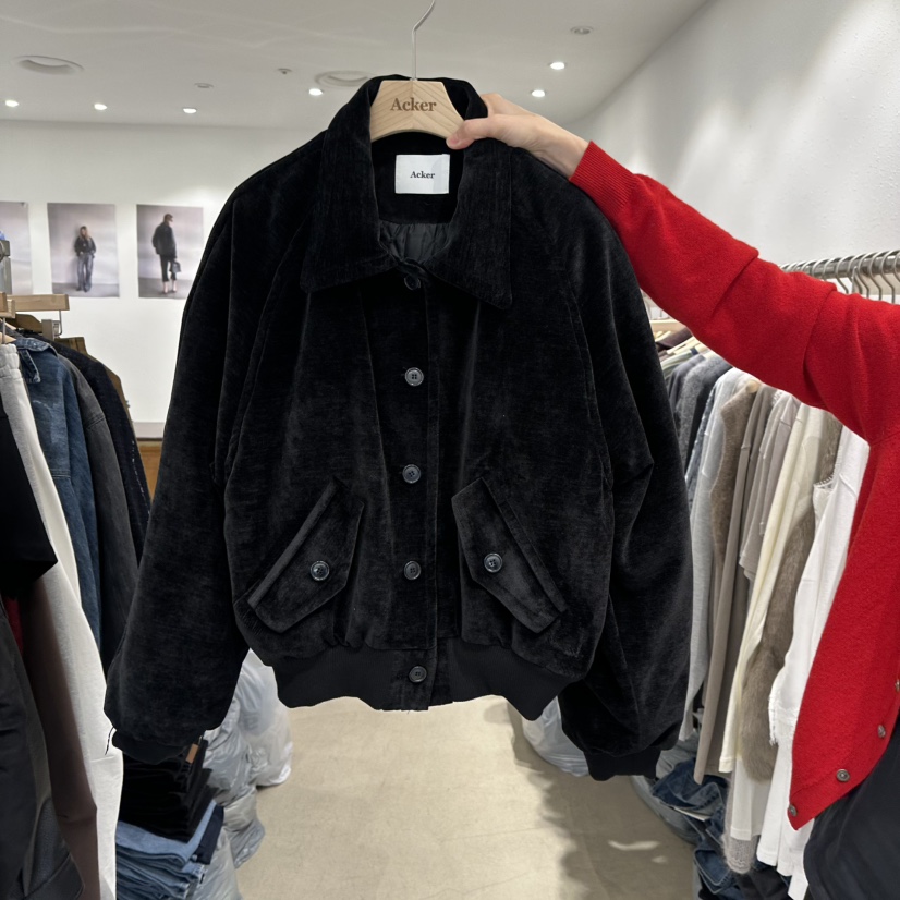 ACKER韓國代購㊣女士新款職業休閑時尚25秋冬熱賣推薦夾克絲絨ACKER夾克圖色2