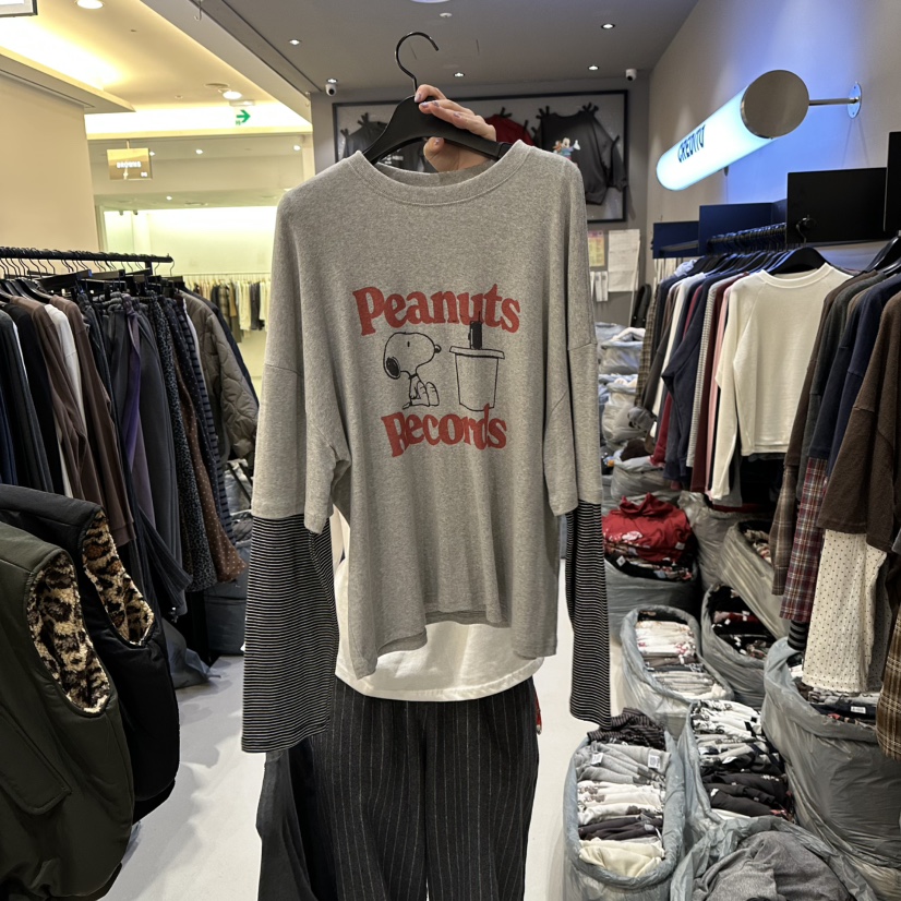 CREDITO韓國直郵㊣女士新款熱賣職業人氣真品25秋冬長袖T恤CREDITO長袖T恤