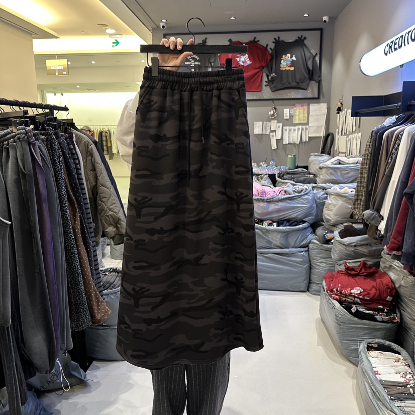 CREDITO韓國直郵㊣女裝新品職業真品25秋冬時尚人氣長裙加絨CREDITO長裙