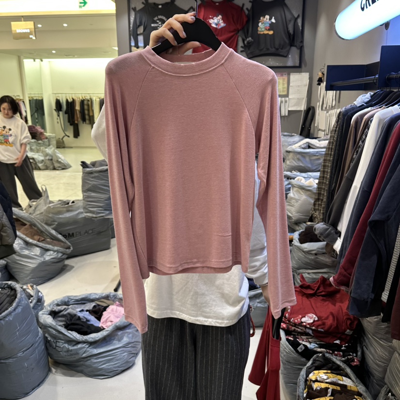 CREDITO韓國直郵㊣女裝新款休閑人氣真品25秋冬推薦長袖T恤CREDITO長袖T恤圖色3