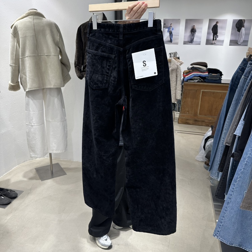 ACKER韓國代購㊣女士新款職業熱賣推薦25秋冬休閑牛仔褲天鵝絨ACKER牛仔褲