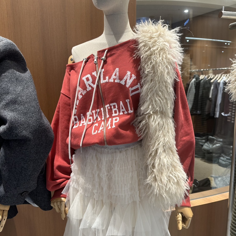 REPERTORY韓國直郵㊣女裝新款職業真品25秋冬熱賣衛衣拉鏈豬皮REPERTORY衛衣圖色2