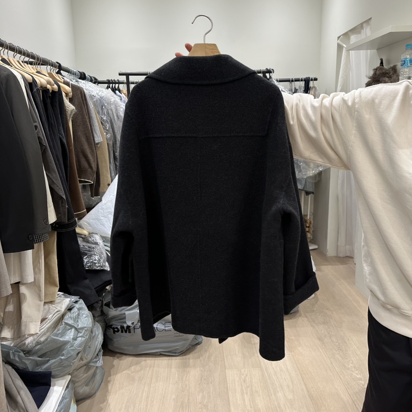 NOTTINGHAM韓國直郵㊣女裝新款休閑職業真品中長款大衣羊毛NOTTINGHAM中長款大衣