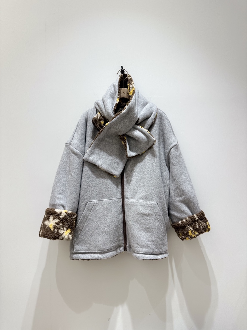 MELTED-P韓國直郵㊣女士新品推薦真品夾克含圍巾里外穿雙面MELTED-P夾克