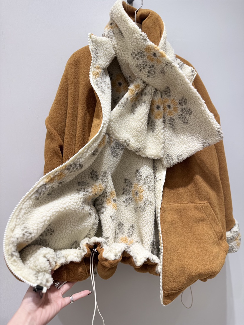 MELTED-P韓國直郵㊣女士新品推薦真品夾克含圍巾里外穿雙面MELTED-P夾克