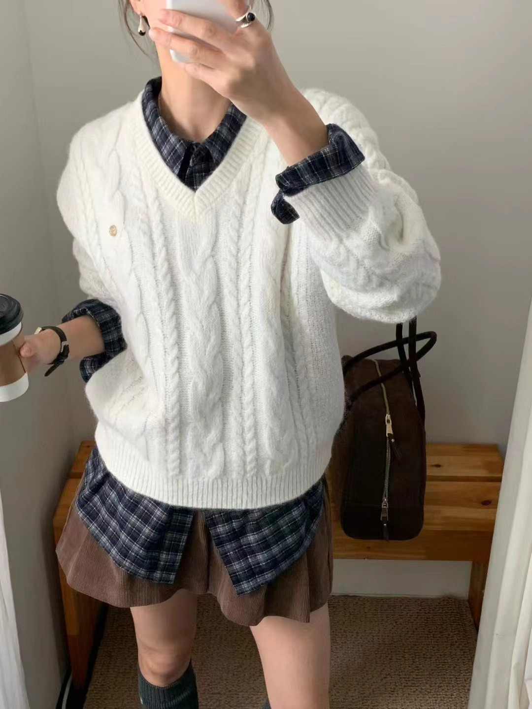 SIGNATURE韓國直郵㊣女士新品熱賣真品推薦時尚針織衫不含內搭SIGNATURE針織衫