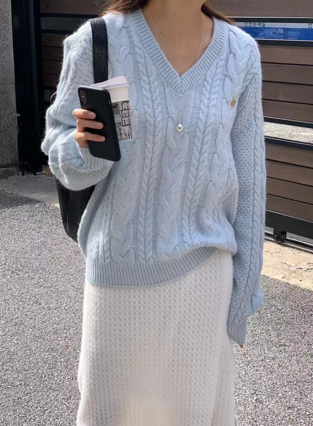 SIGNATURE韓國直郵㊣女士新品熱賣真品推薦時尚針織衫不含內搭SIGNATURE針織衫圖色2