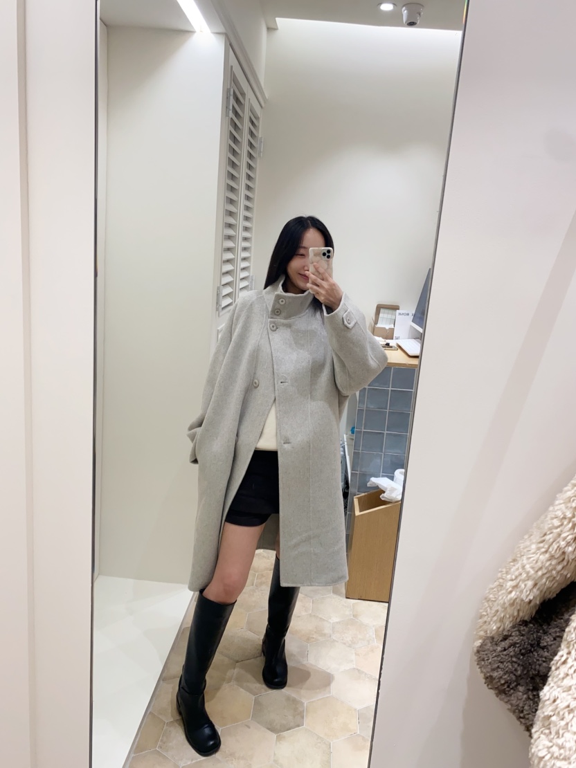 LOVE ROSIE東大門㊣代購女裝新品推薦真品25秋冬中長款大衣手工LOVE ROSIE中長款大衣