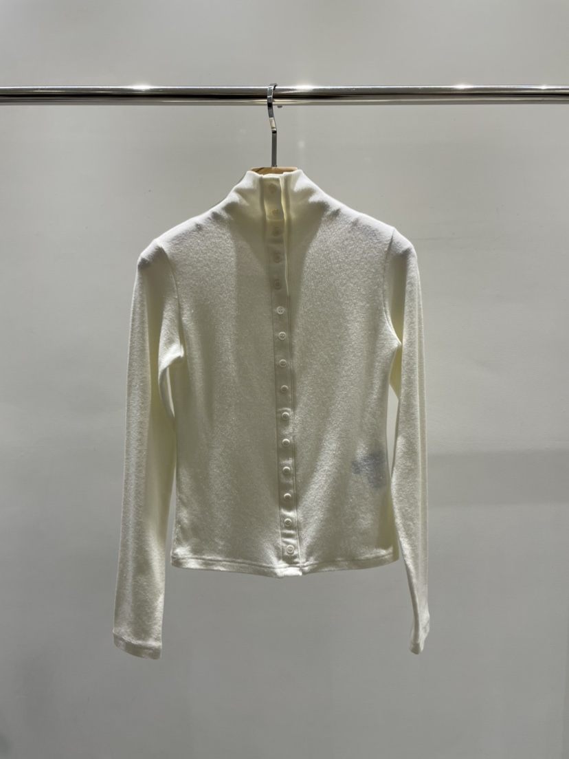 STAGE韓國代購㊣女士新款推薦熱賣職業時尚真品長袖T恤紐扣STAGE長袖T恤圖色2