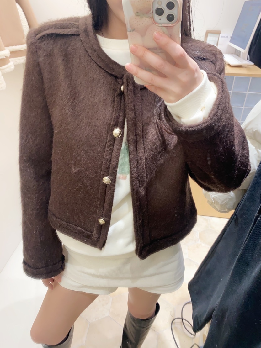 LOVE ROSIE韓國直郵㊣女士新品25秋冬推薦熱賣休閑夾克羊毛LOVE ROSIE夾克