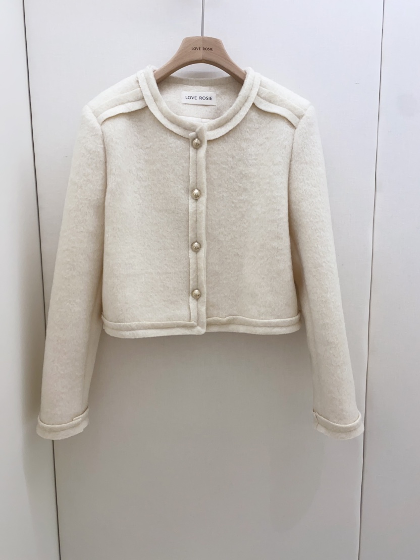 LOVE ROSIE韓國直郵㊣女士新品25秋冬推薦熱賣休閑夾克羊毛LOVE ROSIE夾克圖色2