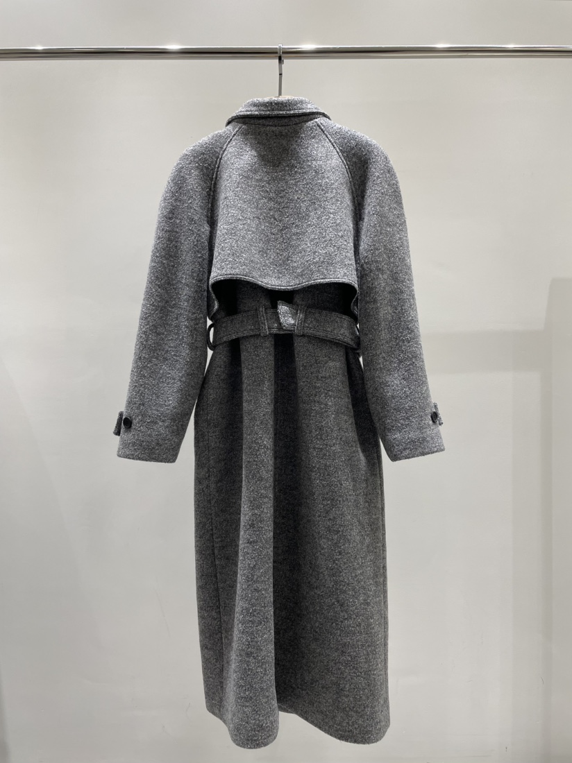 STAGE東大門㊣直郵女士新品職業熱賣時尚休閑中長款大衣含腰帶STAGE中長款大衣