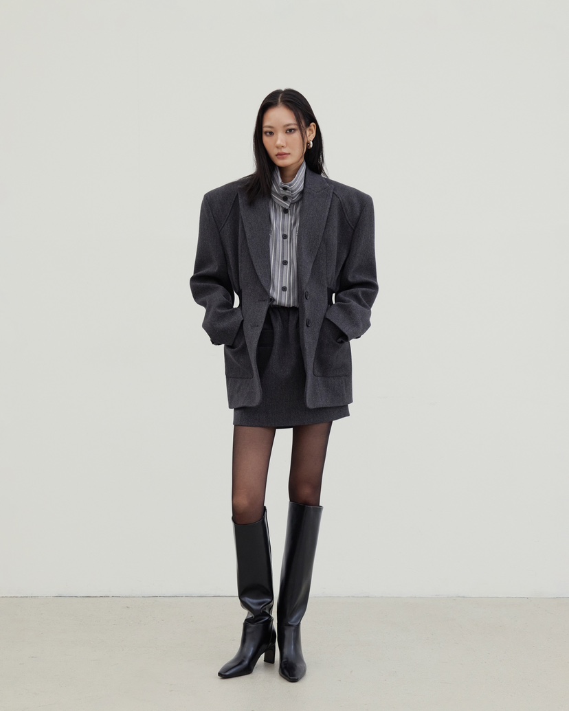 STAGE東大門㊣實拍女裝新品熱賣25秋冬真品時尚休閑職業短裙STAGE短裙