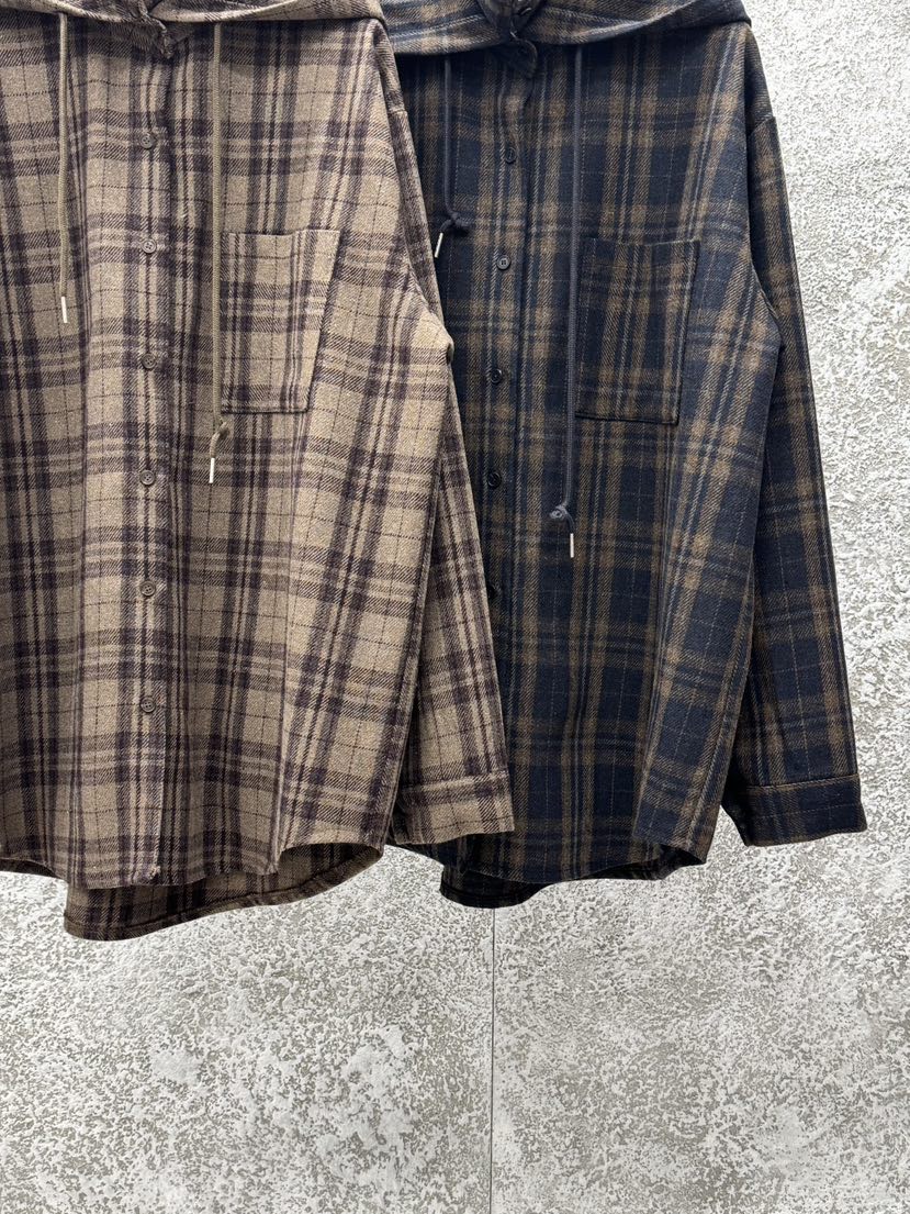 BADCALM東大門㊣直郵女士新品推薦襯衫蕾絲衫連帽衫羊毛格子BADCALM襯衫/蕾絲衫