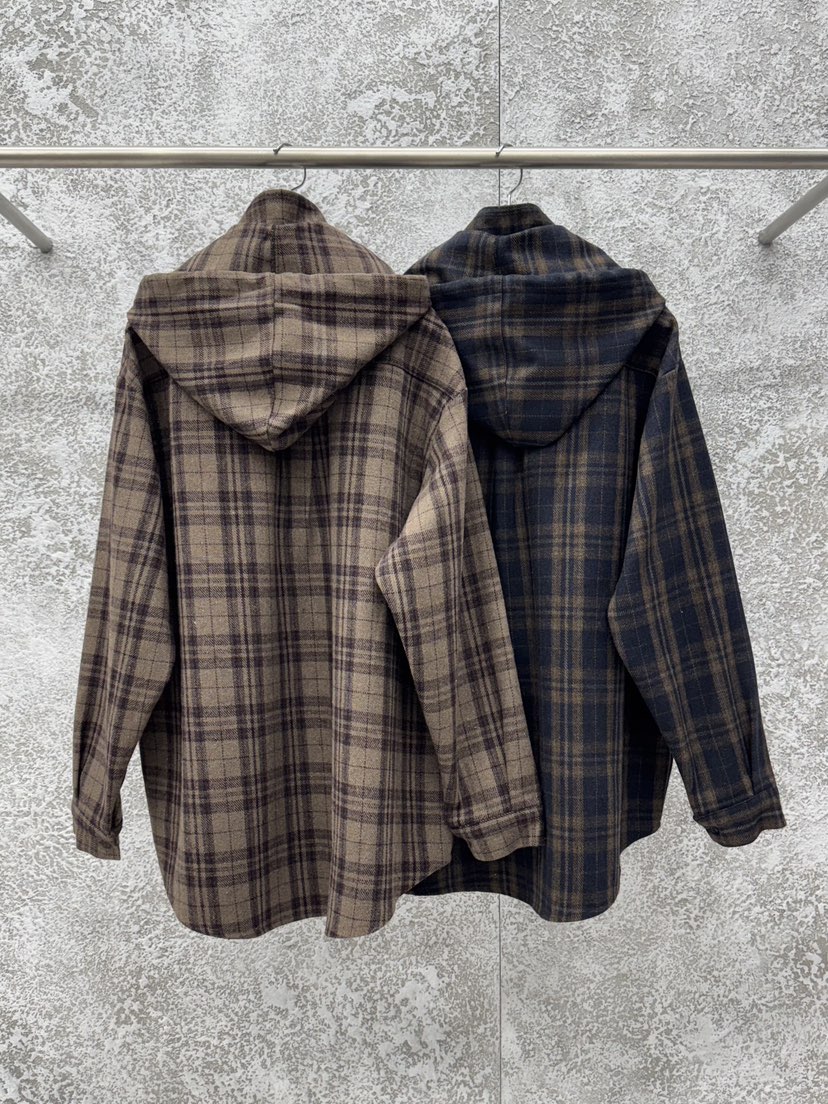 BADCALM東大門㊣直郵女士新品推薦襯衫蕾絲衫連帽衫羊毛格子BADCALM襯衫/蕾絲衫