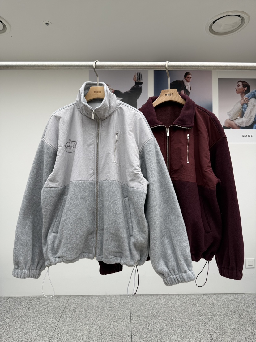 MADE-P韓國直郵㊣女裝新款人氣休閑熱賣推薦時尚夾克羊毛混紡MADE-P夾克