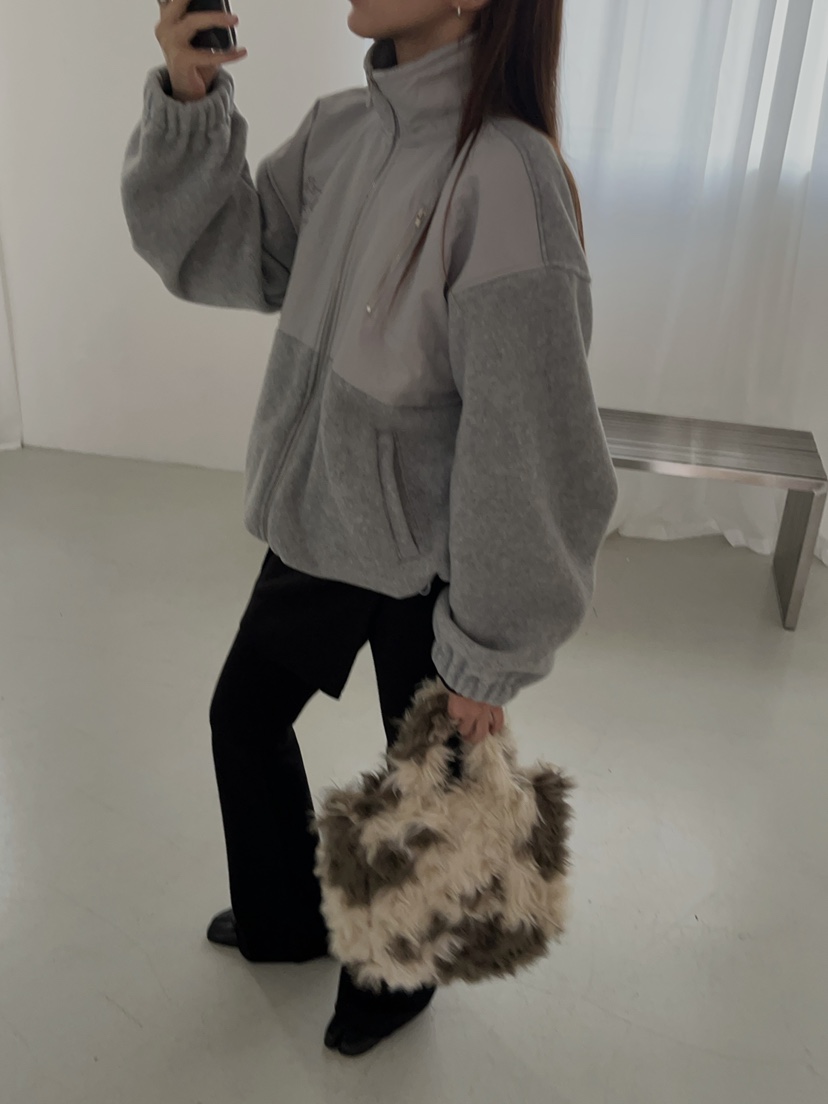 MADE-P韓國直郵㊣女裝新款人氣休閑熱賣推薦時尚夾克羊毛混紡MADE-P夾克