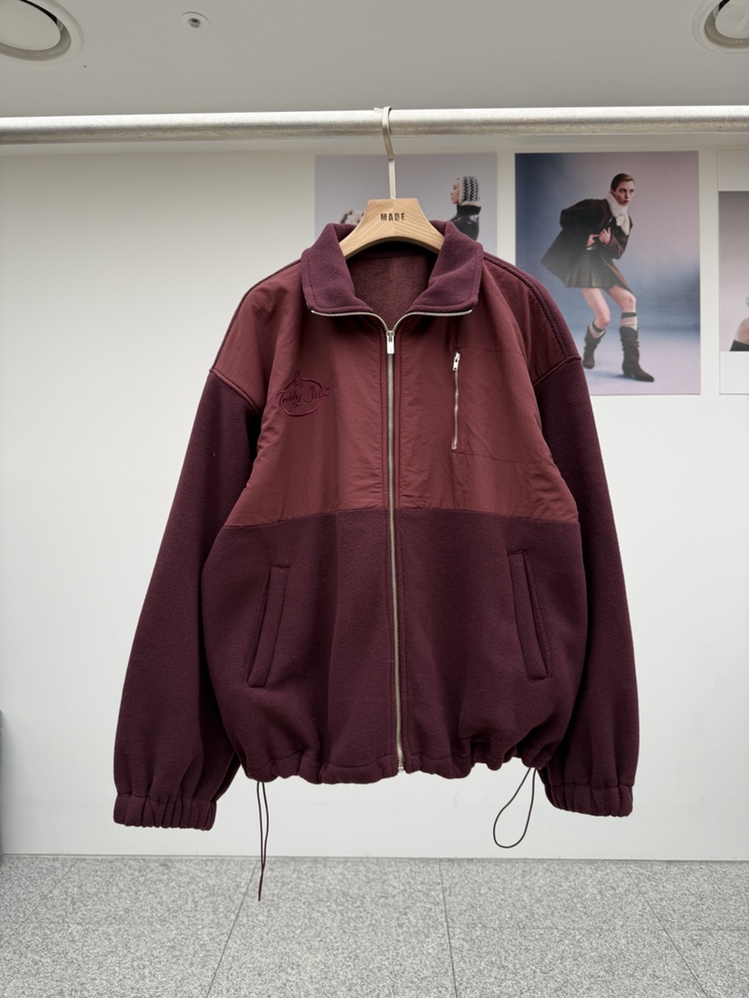 MADE-P韓國直郵㊣女裝新款人氣休閑熱賣推薦時尚夾克羊毛混紡MADE-P夾克圖色2