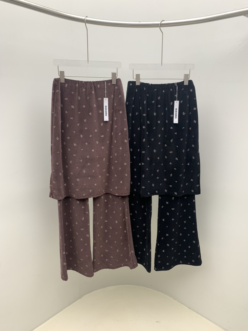 SEOLO韓國直郵㊣女士新品推薦熱賣人氣時尚真品裙褲天鵝絨披肩Seolo seoul裙褲