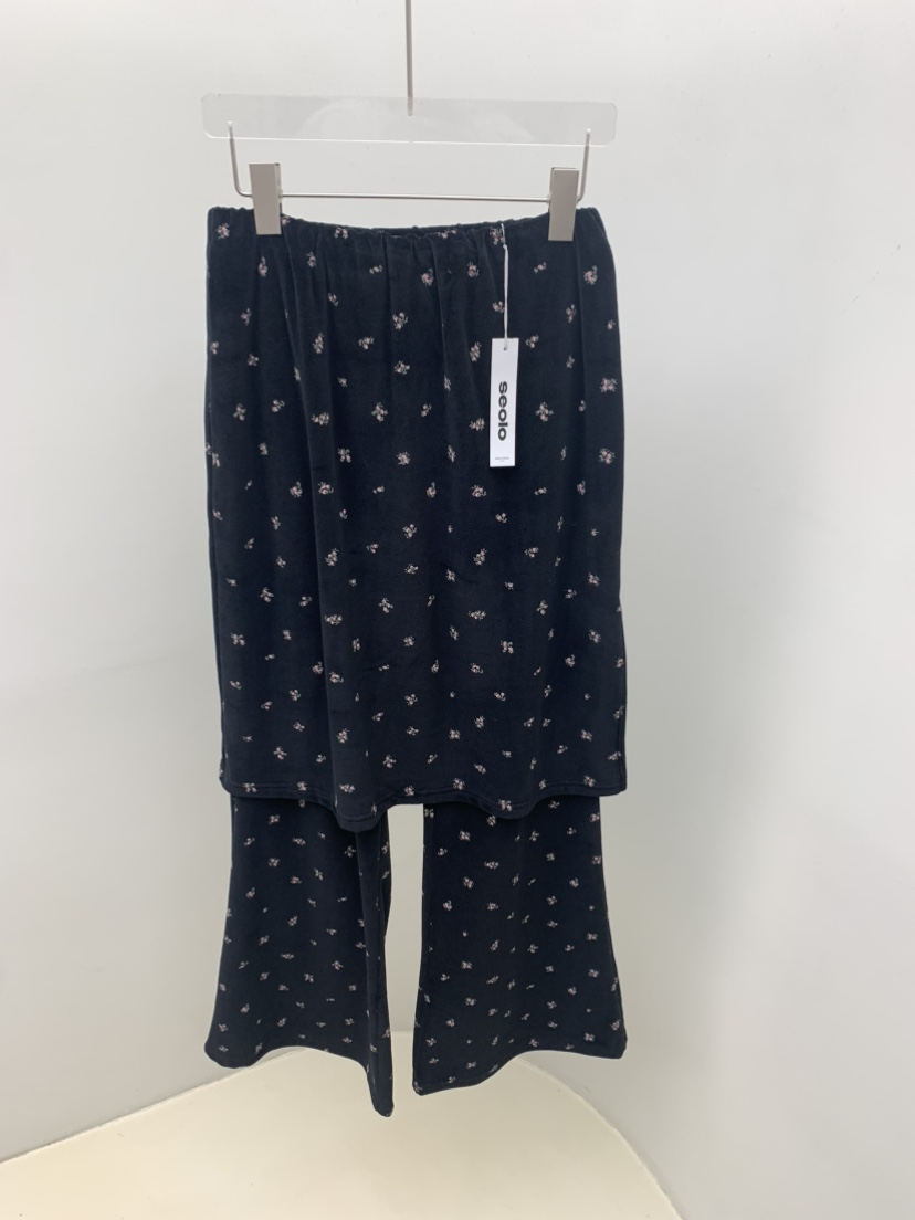 SEOLO韓國直郵㊣女士新品推薦熱賣人氣時尚真品裙褲天鵝絨披肩Seolo seoul裙褲