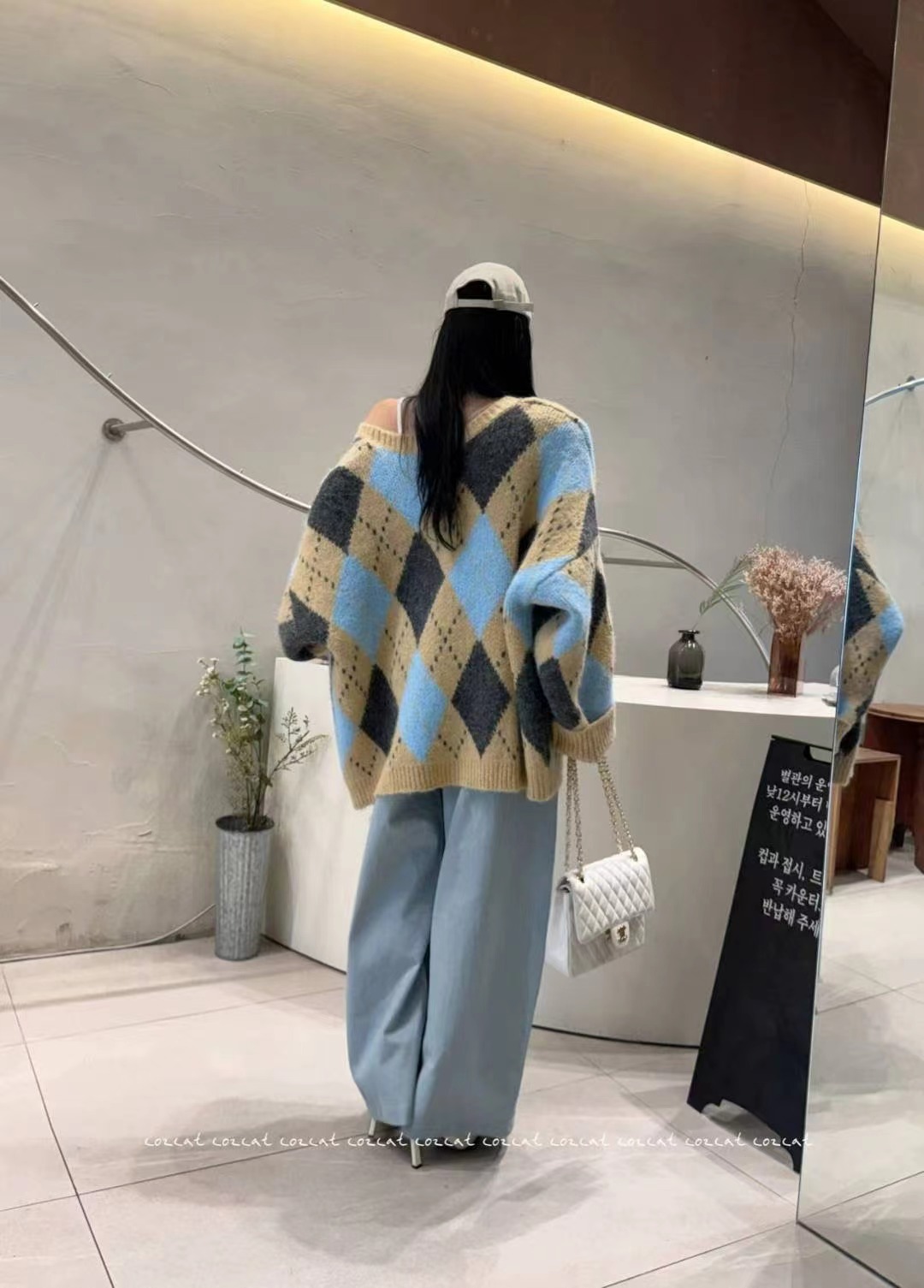 COZCAT-코즈켓-T東大門㊣代購女裝新品人氣25秋冬針織衫開衫COZCAT針織衫