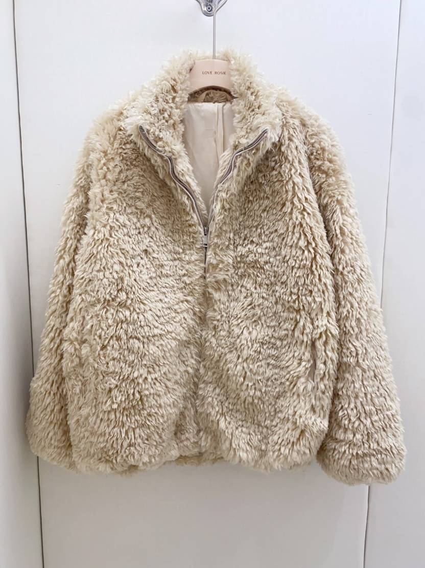 LOVE ROSIE韓國代購㊣女士新品25秋冬真品休閑短款大衣皮草LOVE ROSIE短款大衣