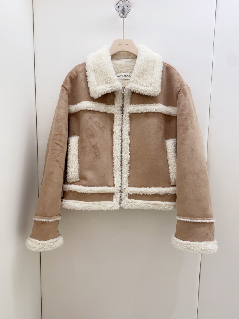 LOVE ROSIE韓國代購㊣女裝新品熱賣推薦25秋冬時尚短款大衣LOVE ROSIE短款大衣