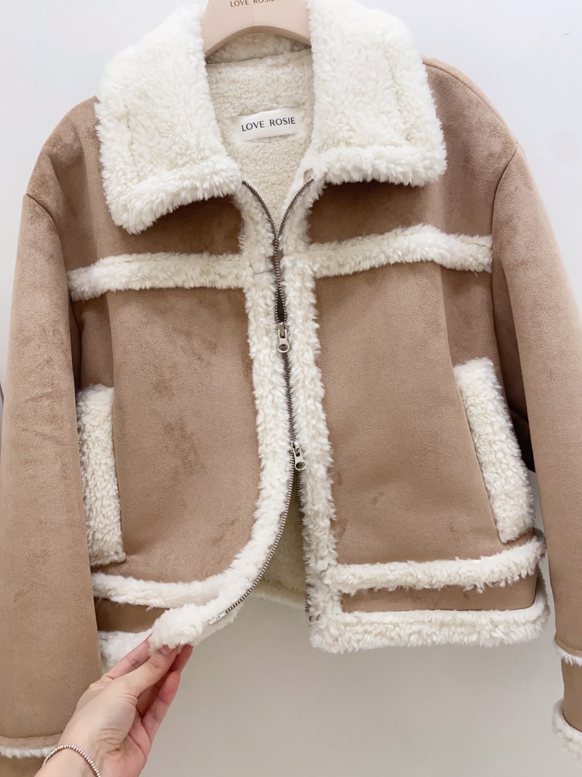 LOVE ROSIE韓國代購㊣女裝新品熱賣推薦25秋冬時尚短款大衣LOVE ROSIE短款大衣