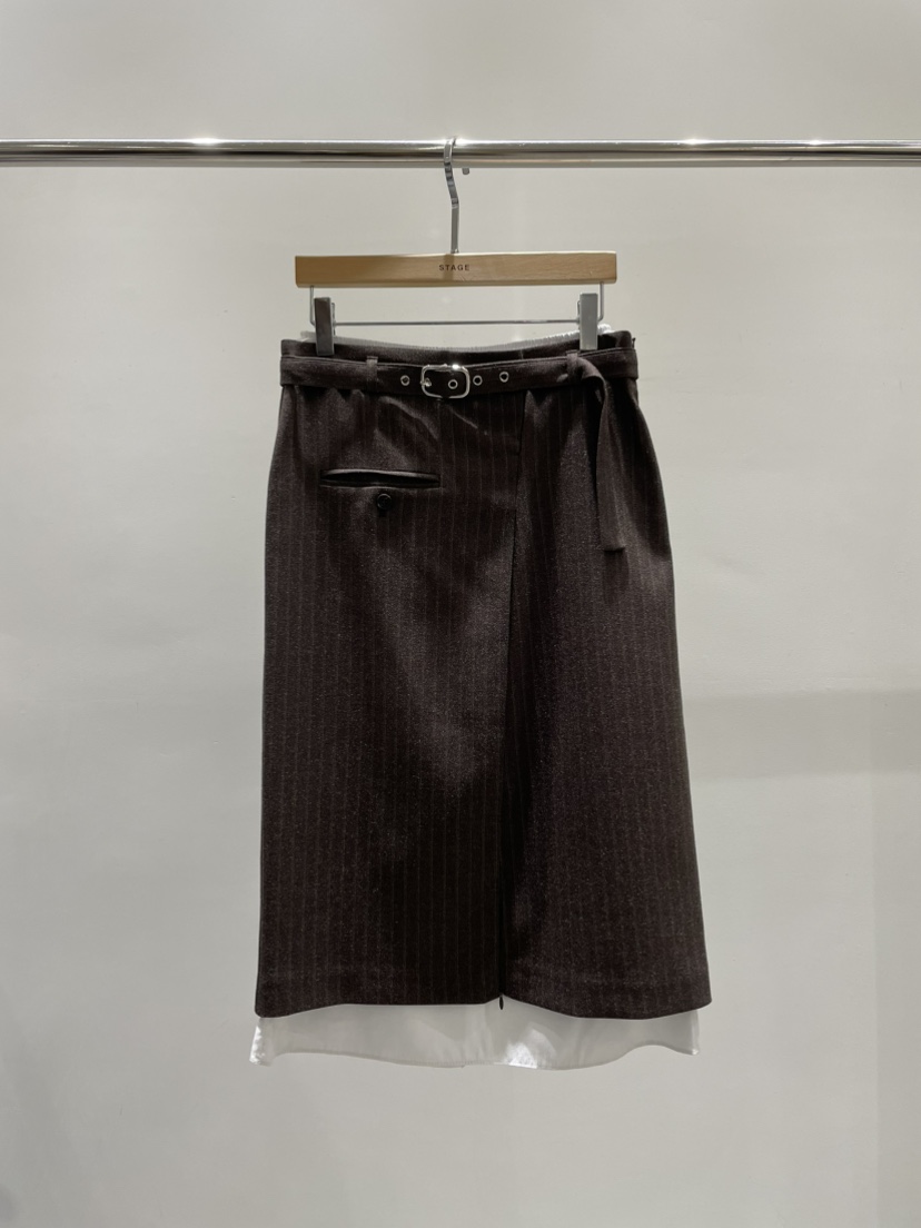 STAGE韓國直郵㊣女裝新品25秋冬人氣真品半身裙中短裙含腰帶STAGE半身裙/中短裙