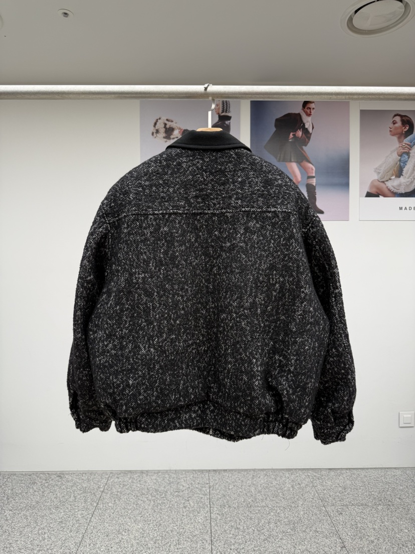 MADE-P韓國代購㊣女裝新品職業人氣25秋冬真品時尚夾克人字紋MADE-P夾克