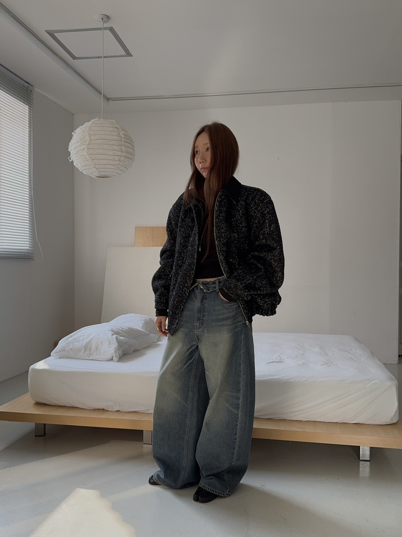 MADE-P韓國代購㊣女裝新品職業人氣25秋冬真品時尚夾克人字紋MADE-P夾克