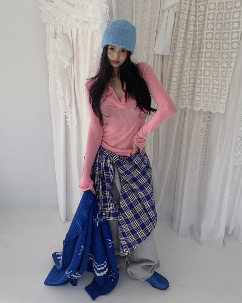 LIVE AID-P韓國直郵㊣女裝新款熱賣真品人氣推薦時尚長袖T恤LIVE AID-P長袖T恤