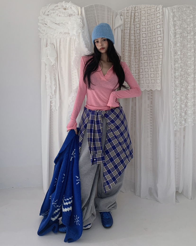 LIVE AID-P韓國直郵㊣女裝新款熱賣真品人氣推薦時尚長袖T恤LIVE AID-P長袖T恤